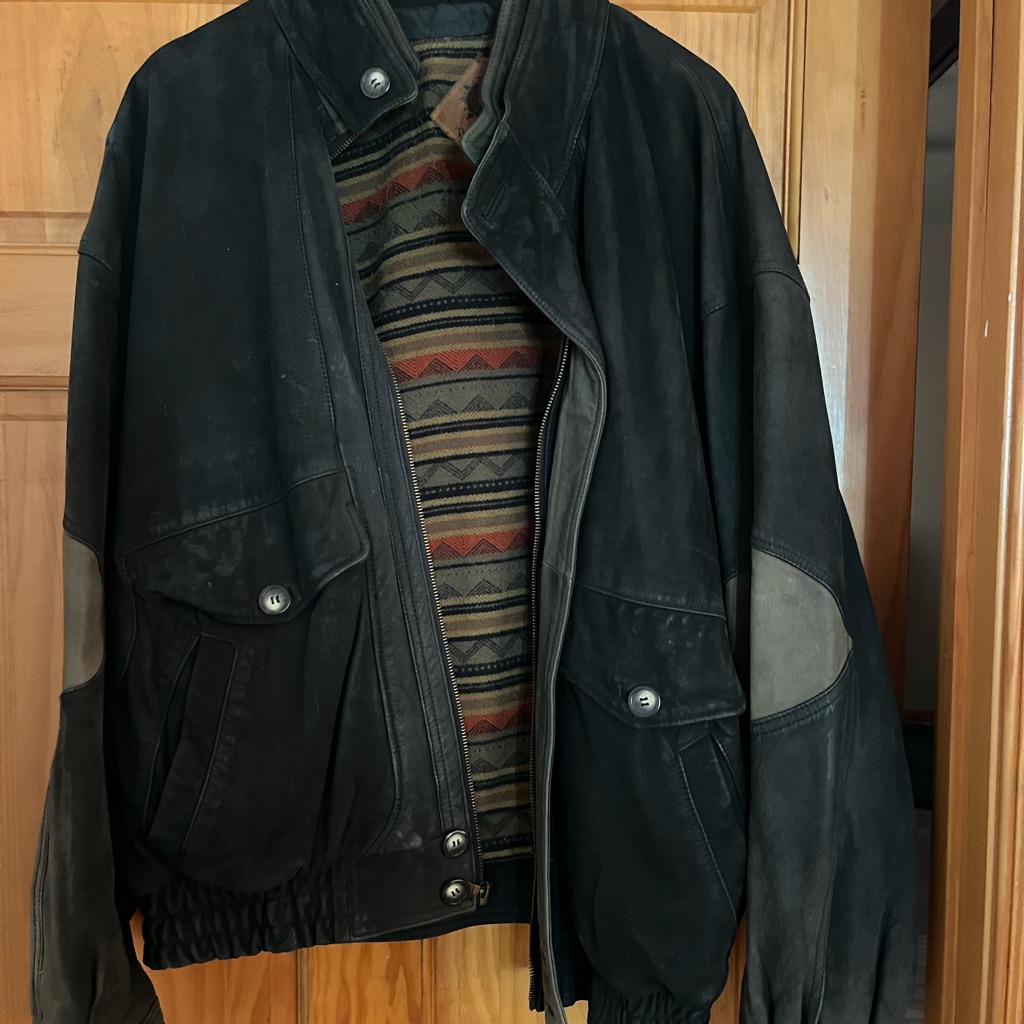 The Territory Ahead Black And Gray Suede Bomber Jacket